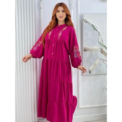 Robe Longue Brodée à...