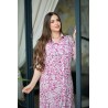 Robe chemise fleurie à Manches Longues