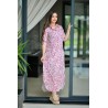 Robe chemise fleurie à Manches Longues