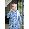 Robe chemise fleurie à Manches Longues