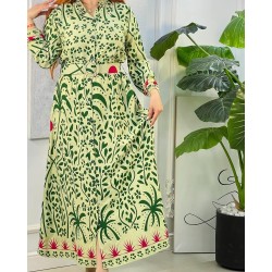 Robe imprimée avec ceinture
