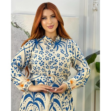 Robe imprimée avec ceinture