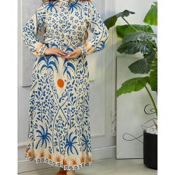 Robe imprimée avec ceinture