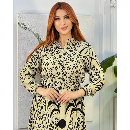 Robe imprimée avec ceinture