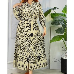 Robe imprimée avec ceinture