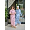 Robe chemise fleurie à Manches Longues