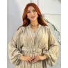 Robe à rayures avec ceinture