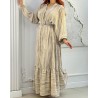 Robe à rayures avec ceinture