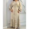 Robe à rayures avec ceinture