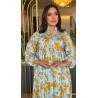 Robe Longue fleurie imprimé à Manches Longues pour femme