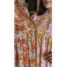 Robe Longue fleurie imprimé à Manches Longues pour femme