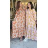 Robe Longue fleurie imprimé à Manches Longues pour femme