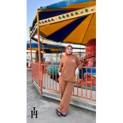 Ensemble 2 pièces pour femme - Haut large avec pantalon