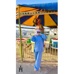 Ensemble 2 pièces pour femme - Haut large avec pantalon