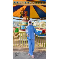 Ensemble 2 pièces pour femme - Haut large avec pantalon