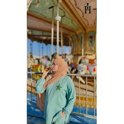Ensemble 2 pièces pour femme - Haut large avec pantalon