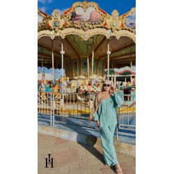Ensemble 2 pièces pour femme - Haut large avec pantalon
