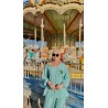 Ensemble 2 pièces pour femme - Haut large avec pantalon