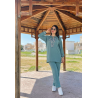 Set Brodé Femme Col et Manches Élastique