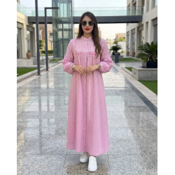 Robe chemise femme luxe — Kamraya brodé col