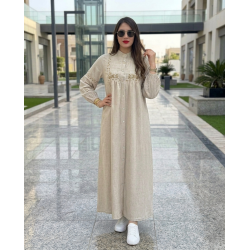 Robe chemise femme luxe — Kamraya brodé col