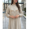 Robe chemise femme luxe — Kamraya brodé col