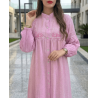 Robe chemise femme luxe — Kamraya brodé col