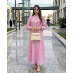 Robe chemise femme luxe — Kamraya brodé col