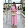 Robe chemise femme luxe — Kamraya brodé col