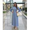 Robe chemise femme luxe — Kamraya brodé col