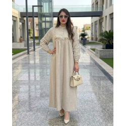 Robe chemise femme luxe — Kamraya brodé col
