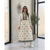 Robe Longue Femme Chic avec Broderie et Ceinture Élégante