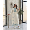 Robe Longue Femme Chic avec Broderie et Ceinture Élégante