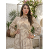 Robe Longue Femme Imprimé Floral avec broche – Élégance & Style