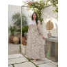 Robe Longue Femme Imprimé Floral avec broche – Élégance & Style