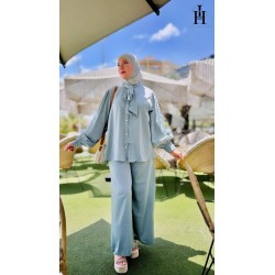 Ensemble Satiné Femme Chic – Tenue Élégante, Fluide et Modeste