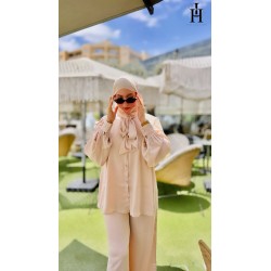 Ensemble Satiné Femme Chic – Tenue Élégante, Fluide et Modeste