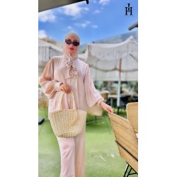 Ensemble Satiné Femme Chic – Tenue Élégante, Fluide et Modeste