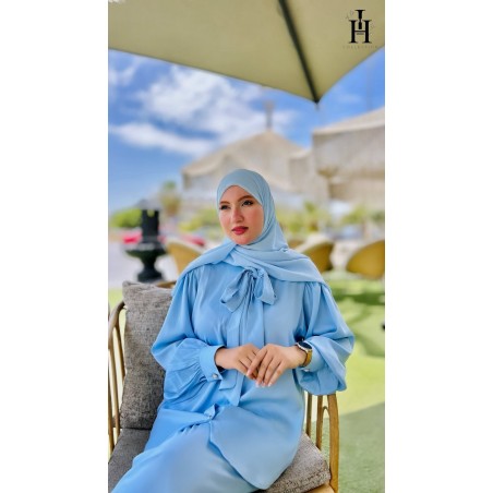 Ensemble Satiné Femme Chic – Tenue Élégante, Fluide et Modeste