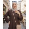 Robe Femme Longue à Rayures Fines – Robe Modeste Élégante avec Manches Longues