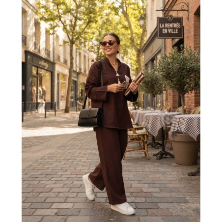 Ensemble Set Femme 2 Pièces Kamraya avec poche crochet – Tunique Ample & Pantalon Fluide Élégant