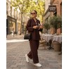 Ensemble Set Femme 2 Pièces Kamraya avec poche crochet – Tunique Ample & Pantalon Fluide Élégant