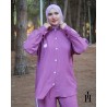 Ensemble Femme Sport Chic – Chemise Boutonnée et Pantalon Large