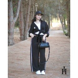 Ensemble Femme Sport Chic – Chemise Boutonnée et Pantalon Large