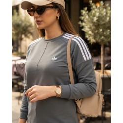 Jogging Femme 2 Pièces avec bandes blanc – Confort & Style Sport Chic | PerlaMode