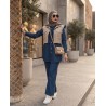 Ensemble Femme en Jean Chic avec Chemise à Volants et Pantalon