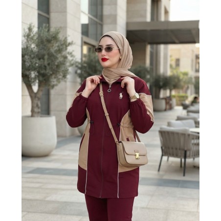 Jogging Femme Chic et Sportif Polo avec Fermeture Devant – Ensemble Confortable