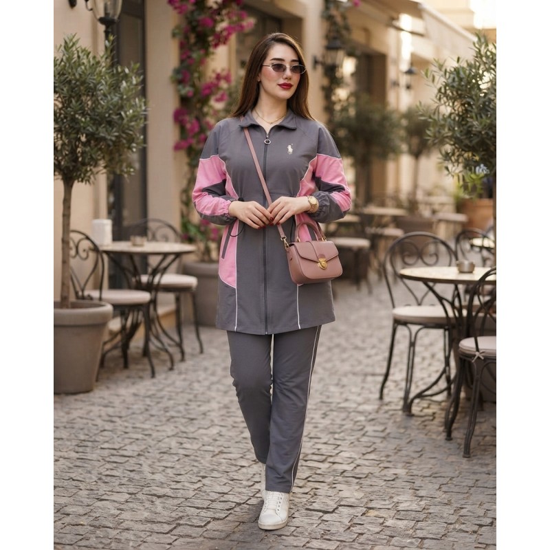 Jogging Femme Chic et Sportif Polo avec Fermeture Devant – Ensemble Confortable