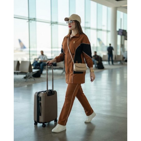 Jogging Femme Chic et Sportif Polo avec Fermeture Devant – Ensemble Confortable