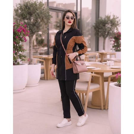 Jogging Femme Chic et Sportif Polo avec Fermeture Devant – Ensemble Confortable
